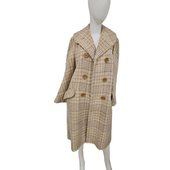 Vintage 60's Hengerer's Wool Plaid Jacket L - Picture 6 of 12